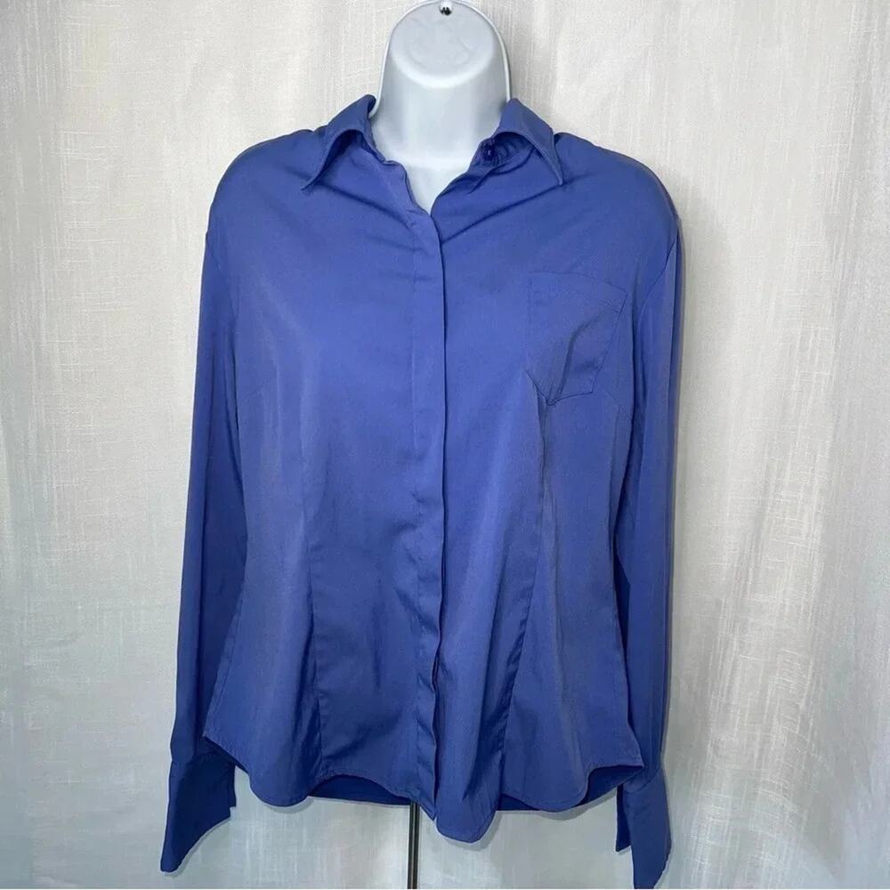 Express Long Sleeve Button Down Collared Shirt - image 1